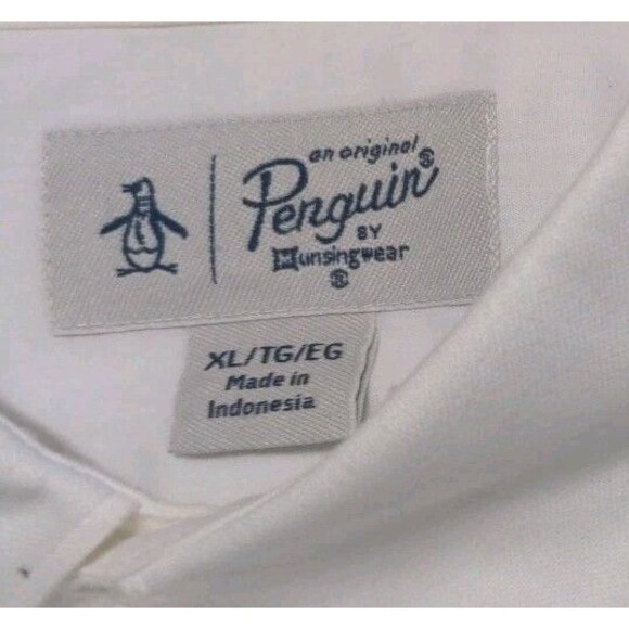 Men’s Original Penguin By Munsingwear Button Down Shirt Size XL White S/S EUC - Picture 6 of 8